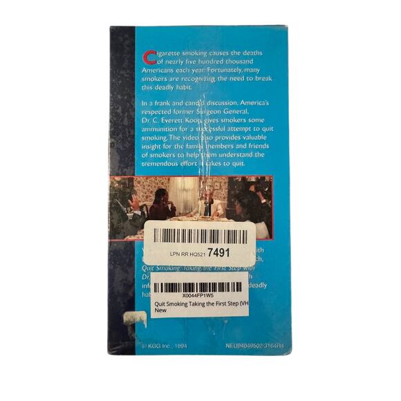 Vintage Self Help Quit Smoking C. Everett Koop VHS 1994 New Sealed - Picture 3 of 3